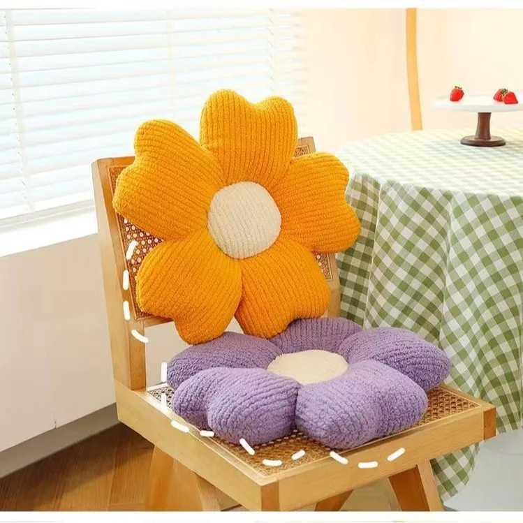 New Breathable Five-petal Flower Cushion Macaron Fresh Home Sofa Decorative Cushion Pillow Dining Table Office Chair Cushion D260317
