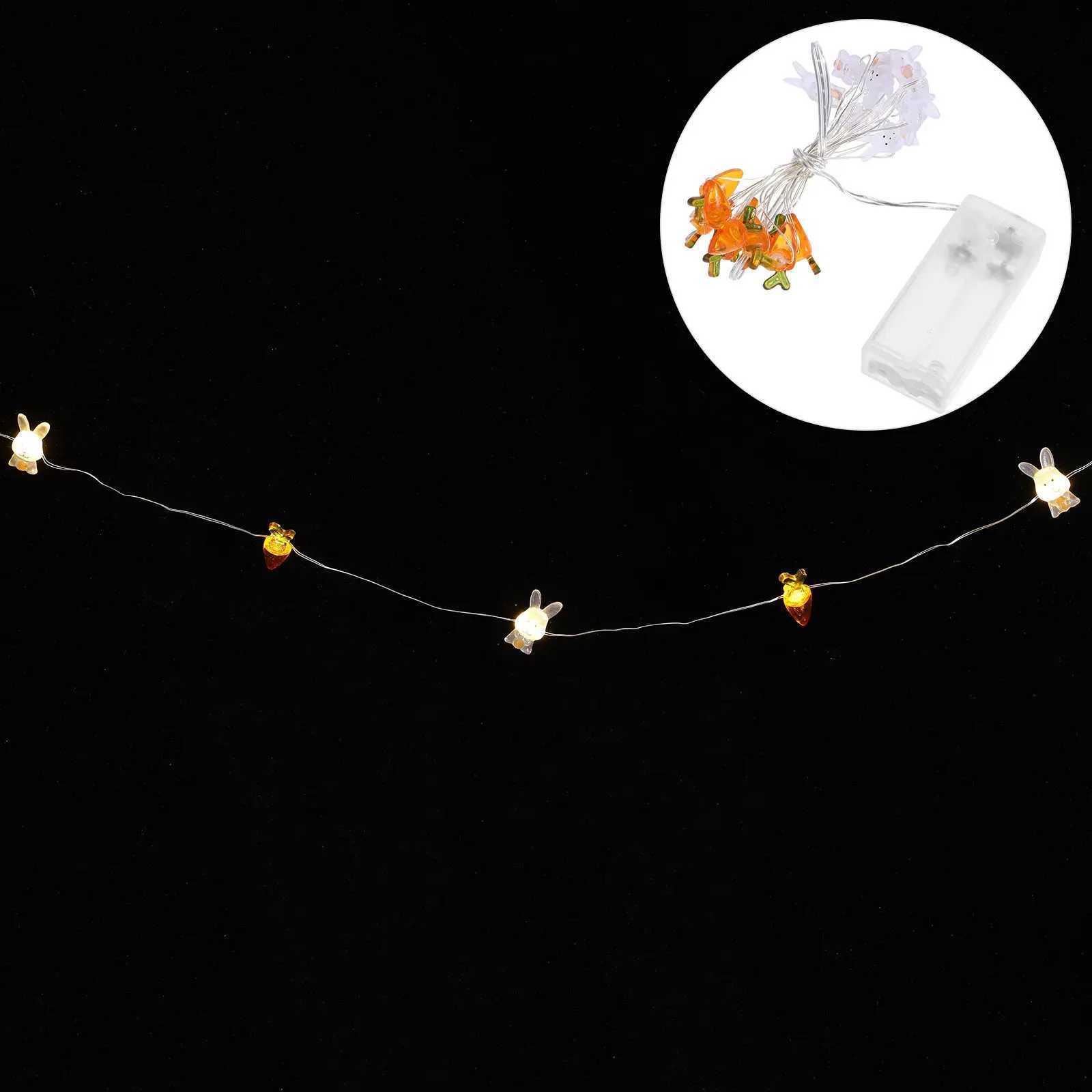 1Set Easter Light String LED Lovely String Light Rabbit Carrot Theme Energy Efficient Festive Decoration for Living Room Patio H260316