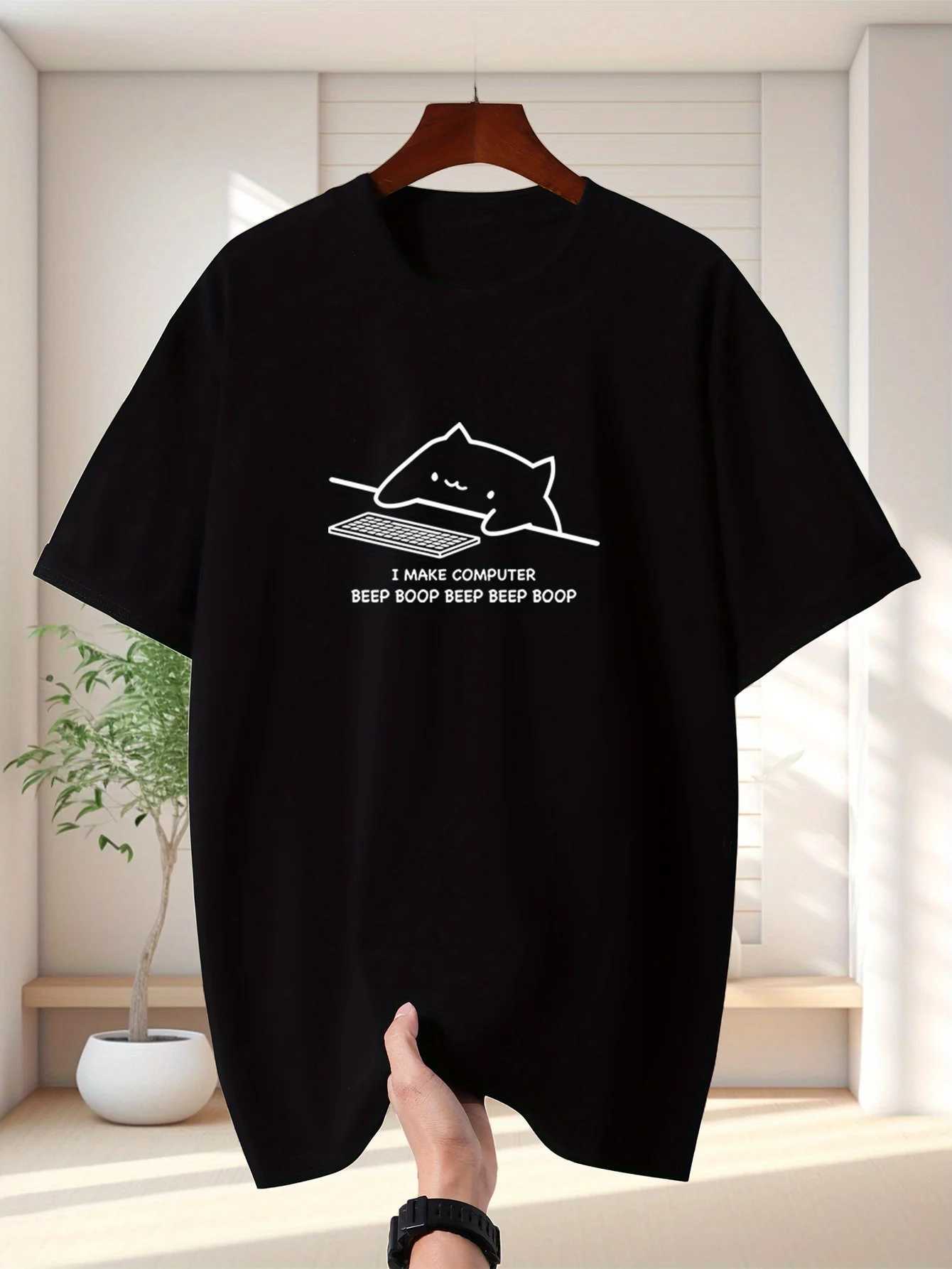 Mens Cotton Letter-pattern Short-sleeved T-shirt Trendy and Fashionable Comfortable for Summer Wear Various Styles Available M260317