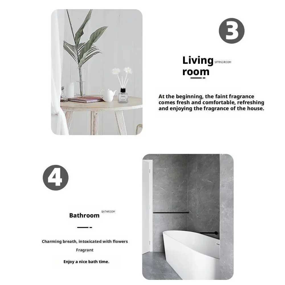 Fireless aromatherapy essential oil Natural long lasting Air Freshener Floral fragrance Oil with Reed Diffuser Stick For Home D260317