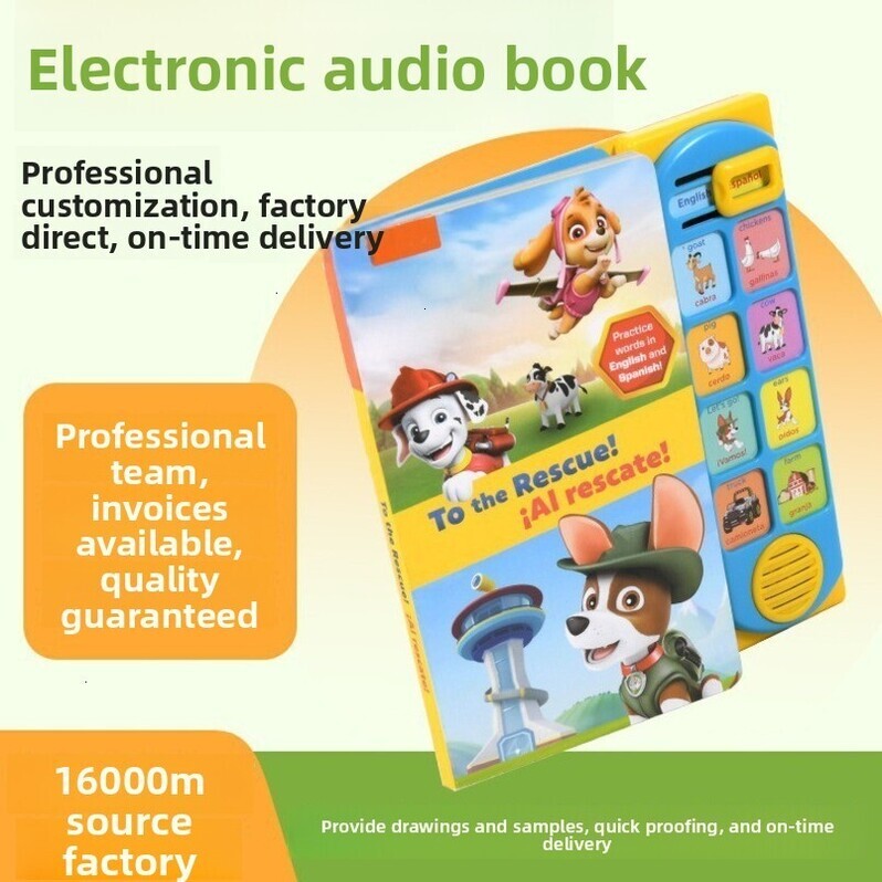 Manufacturer Customized Children's Promotional Early Education Educational Trigger Sound Cartoon Animal Point Reading Book