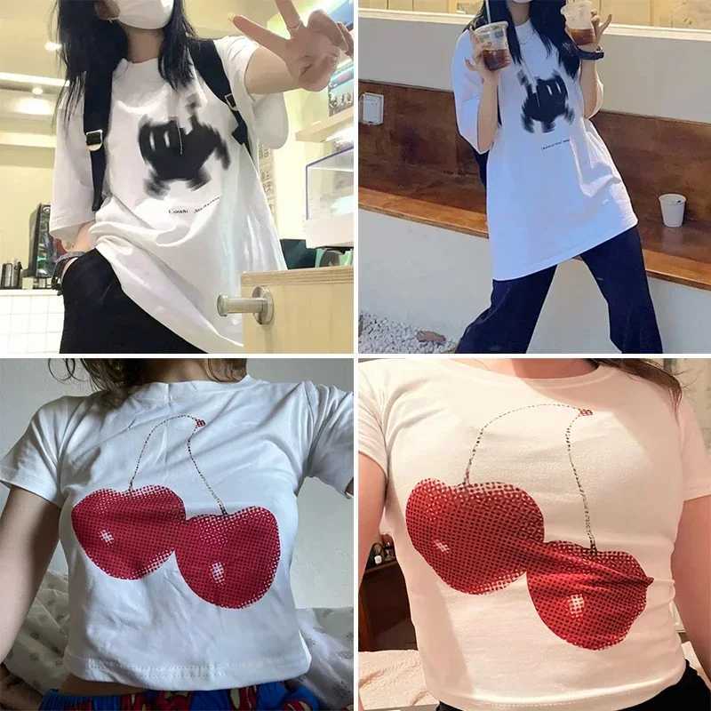 Padel Streetwear Y2k White Fashion Women T-Shirts Harajuku Funny Clothing Short Sleeve Summer Tees Casual Female Tops O-Neck M260317
