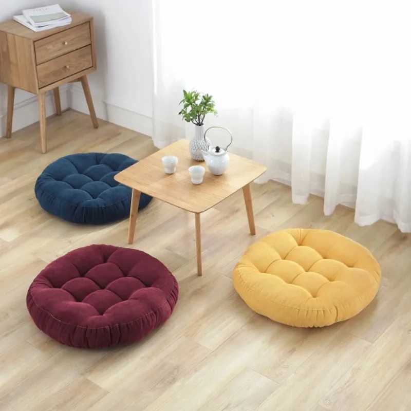 Inyahome Round Cushions Meditation Large Floor Pillow for Kids and Adults Cushion for Floor Seating Yoga Living Room Office D260317