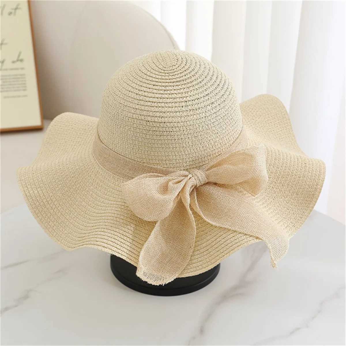 2-piece womens beach set - khaki beige sun hat and woven bag fashionable lightweight and breathable suitable for spring and H260317 - view 7
