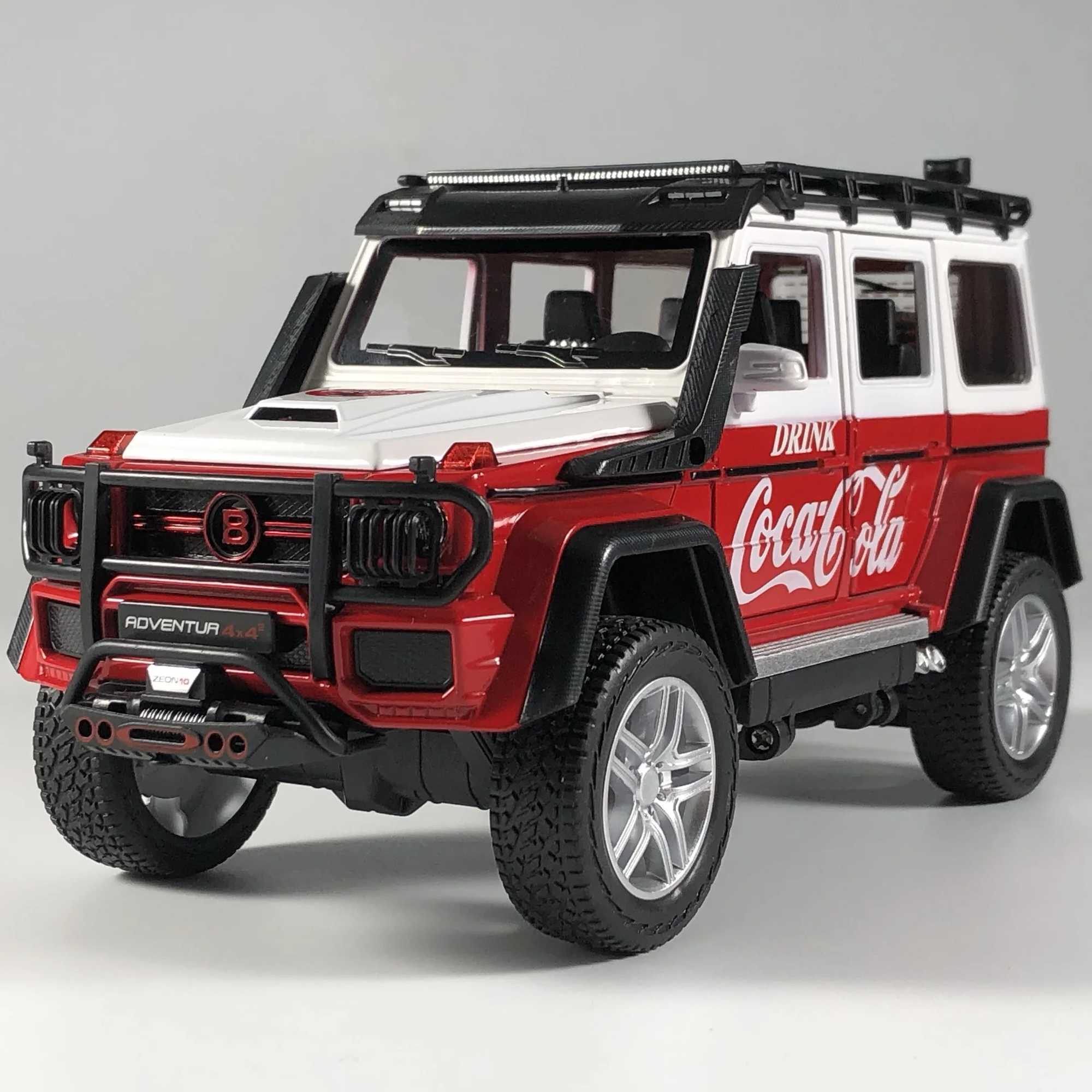 124 Benz G550 Coca Cola Off Road SUV Alloy Metal Diecast Model Car Desktop Display Collectible Ornament Holiday Present For Boy D260317