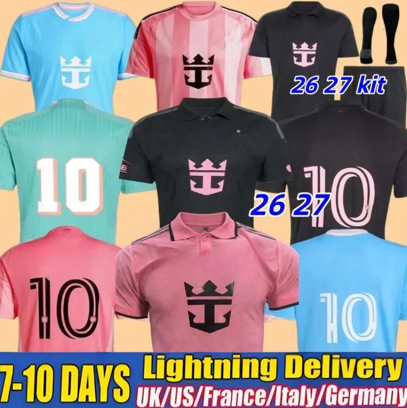 25 26 27 InterS Miami CF Soccer Jerseys miamikids MESSIS SUAREZ Home Away Football Shirt 2026 2027 miamia SERGIO JORDI ALBA MOTA Jersey Men Kids Kit Women Long