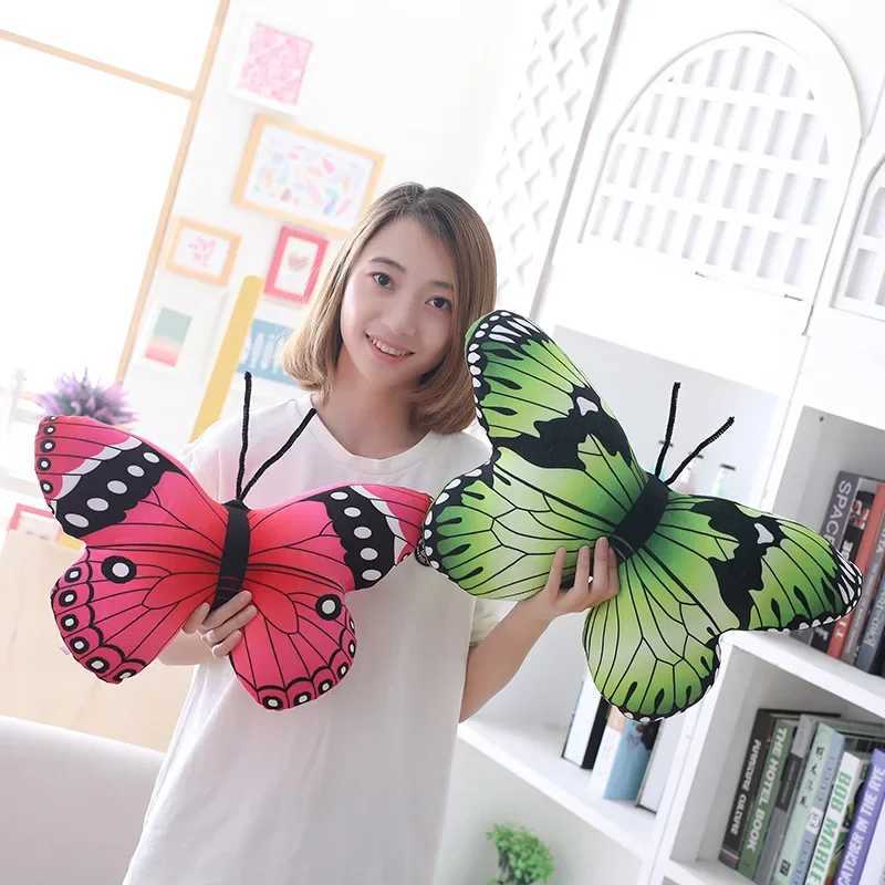 3D Butterfly Pillow Colorful Decorative Animal Throw Pillows Print Accent Pillow Stuffed Cushion Bed Bedroom Couch Home Textile D260317