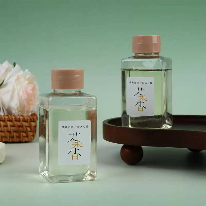 New 1/2Pcs Fireless Aromatherapy Essential Oil Office Room Air Freshener Ornament Tea Fragrance Oil With Reed Diffuser Stick D260317