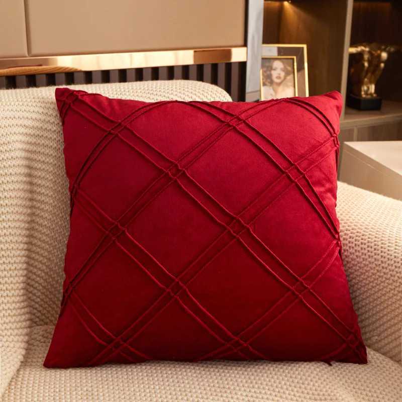 Super Soft Velvet Decorative Throw Pillow Cover 45x45cm Rectangular with Texture Luxury Christmas Cushion Case Pillow Shell D260317