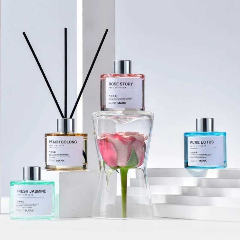 50ml Reed Diffuser Sets Rose Lavender Jasmine Essential Oil with Expanding Stick Hotel Home Aromatherapy Air Fresh Fragrance D260317
