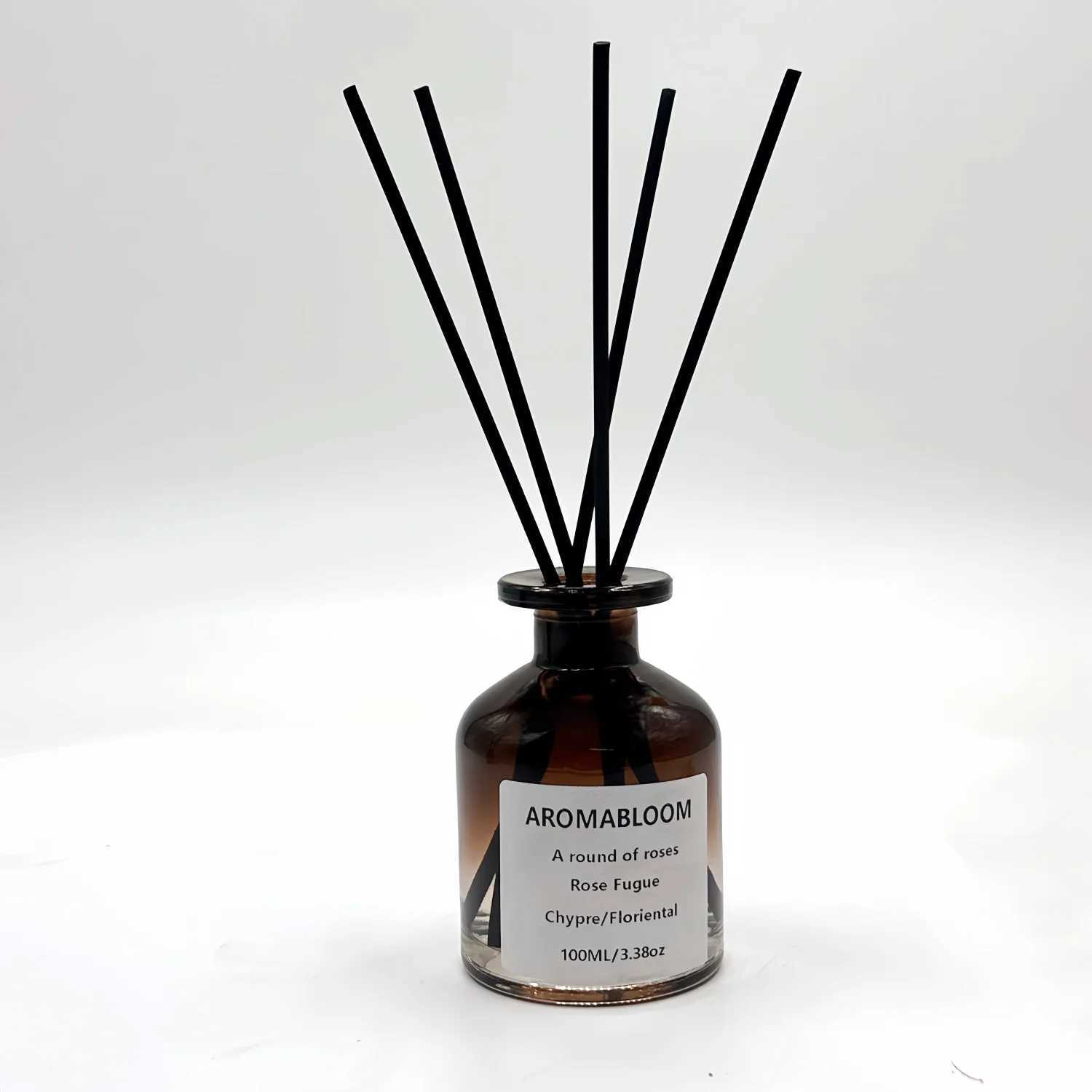 Reed Diffuser Set Gradient Color Glass Fragrance Bottle with Diffuser Sticks Beautiful Home Decoration for Aromatherapy in Living Room and Bedroom 5 P