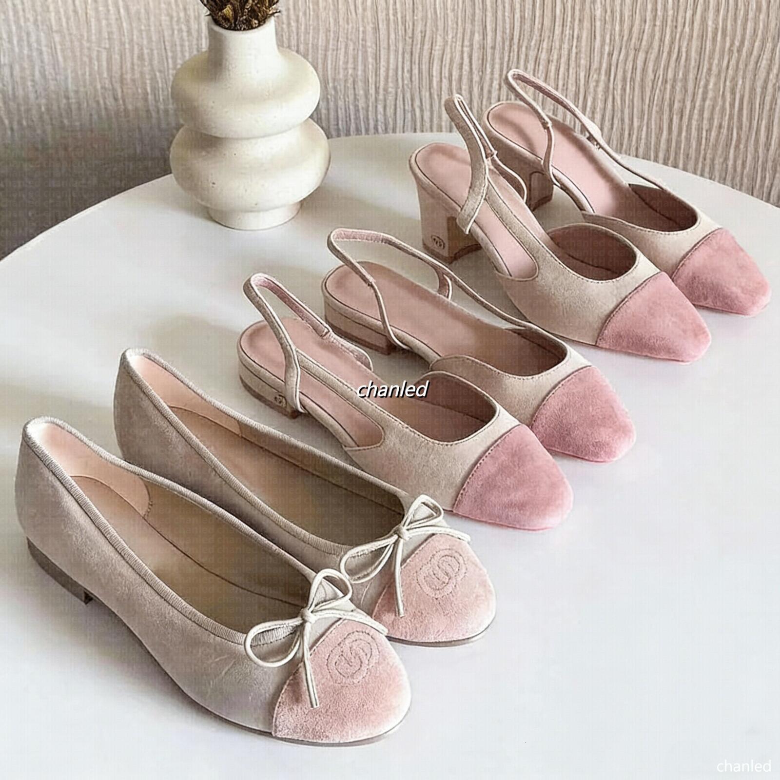 Designer Shoes Paris Brand Designer Black Ballet Flats Shoes Women Quilted Genuine Leather Slip On Ballerina Luxury Round Toe Ladies Dress Shoes HJ2G Slingbacks 003