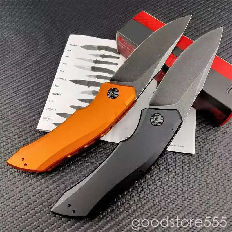 KS couteau 7100 Launch 1 fixed blade knife Tactical Folding Knife High Carbon Steel 9Cr13Mov Blade T6 Aviation Aluminum Handle EDC Outdoor pocket knif