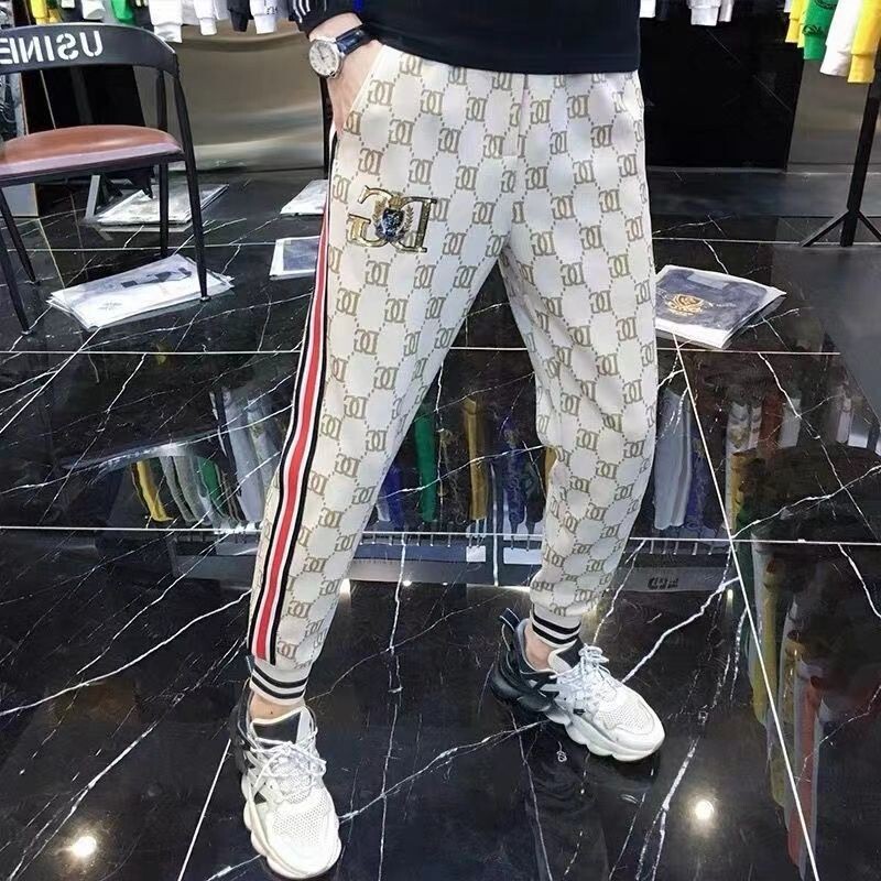 Luxury Brand Designer Spring and Autumn Trend Stand Collar Zipper Sweatshirt Set Men Casual Sports Stylish New Long Pants Fashion Two-Piece Set Trendy