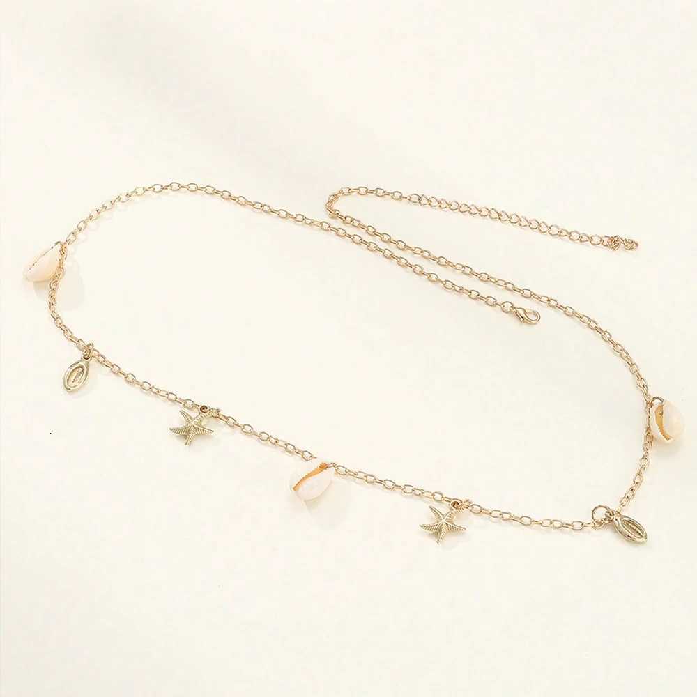 Seashell Starfish Waist Chain For Women Body Chains AdjustableBoho Conch Body Chains Summer Beach Dainty Boho Layered Chain H260316 - view 6