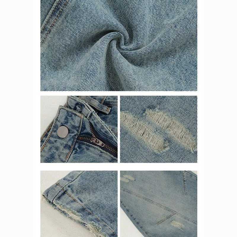 Hot Sale s Leisure Daily Jeans Women Ins Fashion High Waist Straight Leg Pants Female Chic Ripped Loose Denim Trousers M260317