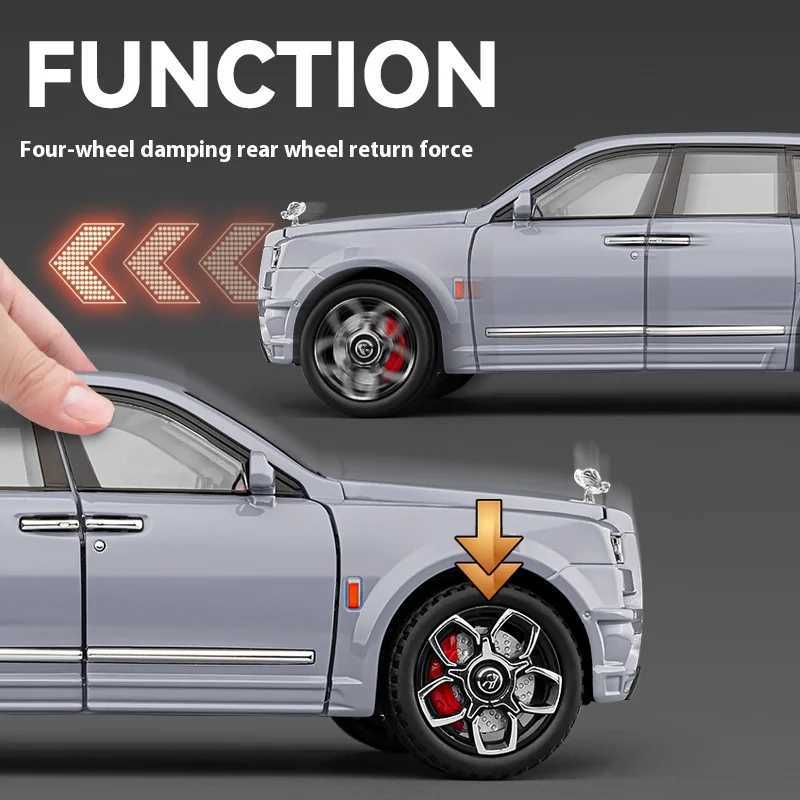 120 Rolls Royce Cullinan Off Road SUV Alloy Diecast Model Car Vehicle Collection Toy For Boy Adult Festival Gift Boyfriend Kid D260317