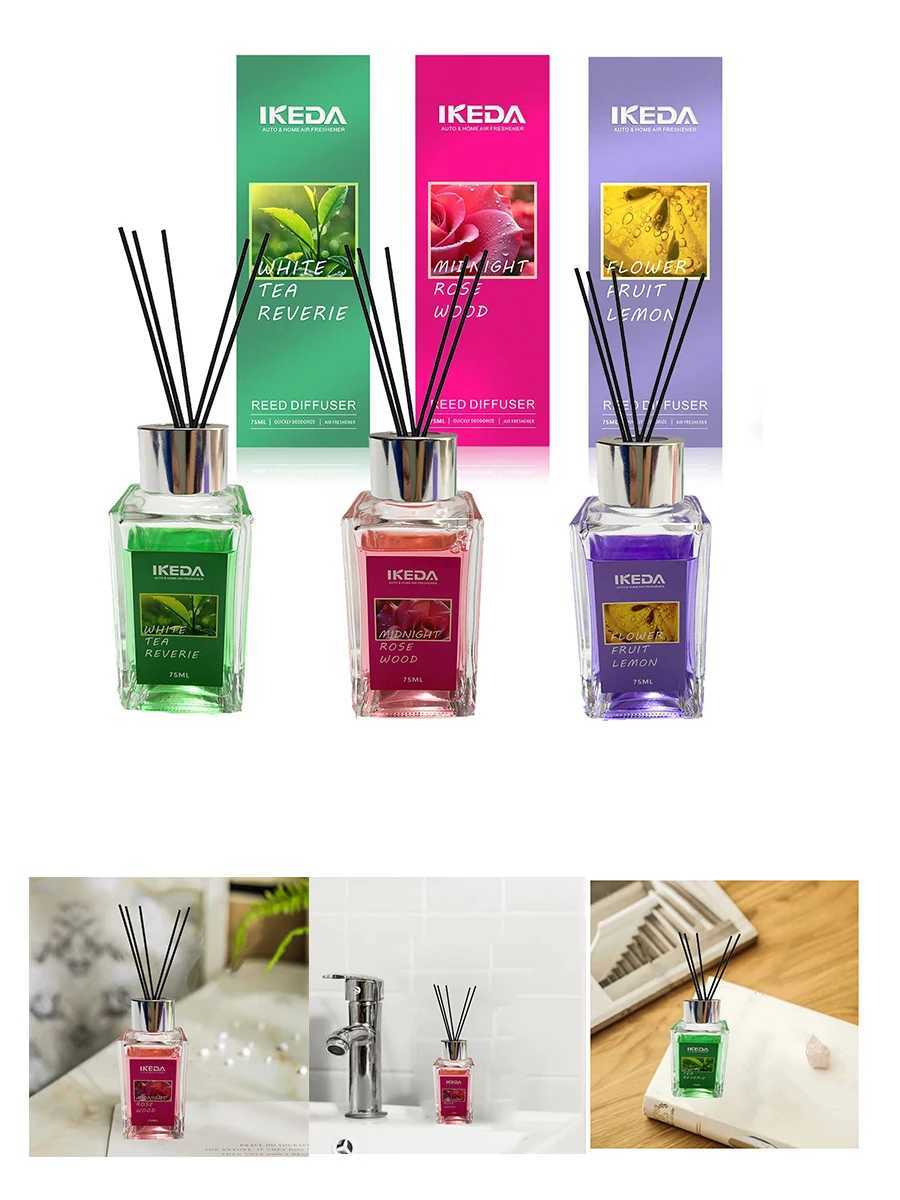 75ml Diffuser Sets Hotel Bathroom Rattan Sticks Aromatherapy Diffuser Air Freshener Plant Home Fragrance Refill Oil D260317