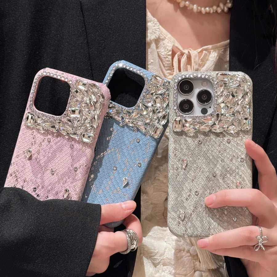 Snake Skin Designer Mobile Phone Case for iPhone 16 15 14 13 Mini 12 11 Pro Max X Xs Xr 8 7 Plus Shockproof Bumper Cover C260314