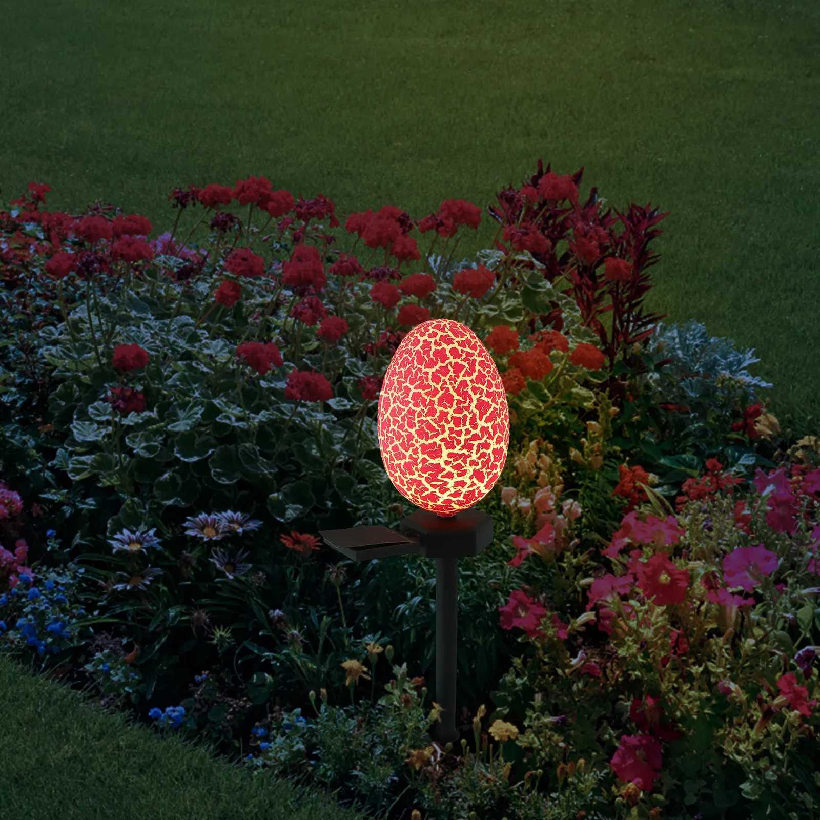Solar Egg Light Outdoor Waterproof Garden Lamp Automatic Night Sensor For Yard Easter Decor Solar Lights Outdoor Garden Egg Lamp H260316