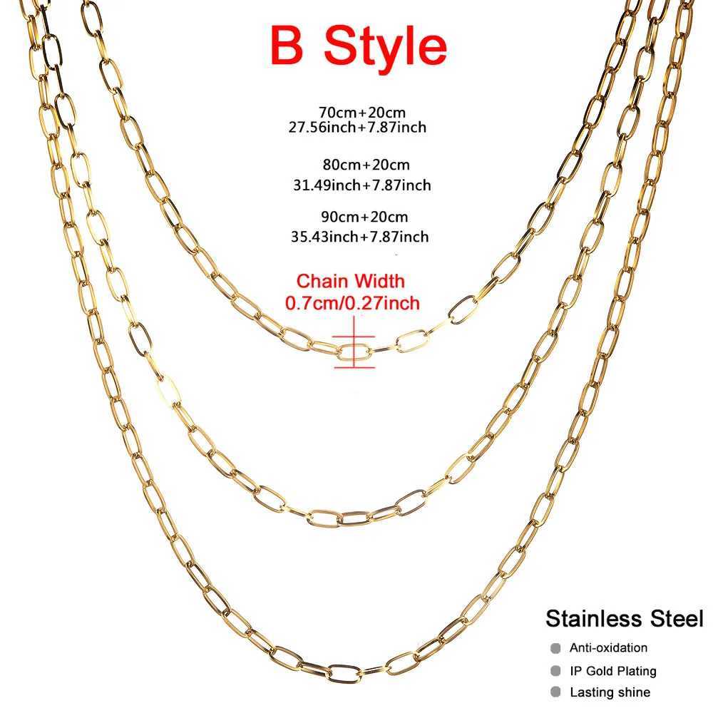 MinaMaMa Stainless Steel Paperclip Chain Waist Chain For Women Minimalist Beach Bikini Sexy Belly Chain Body Jewelry H260316 - view 4
