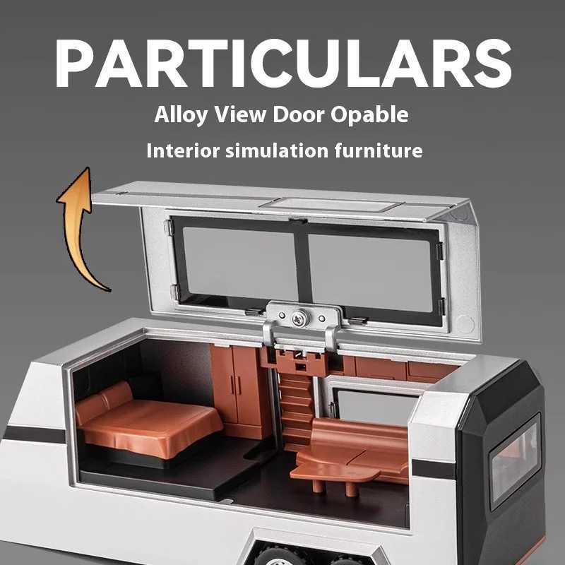 132 Cybertruck Off Road Vehicle Alloy Metal Diecast Model Car Sound Light Collection Hobby Decoration Display Gift For friend D260317