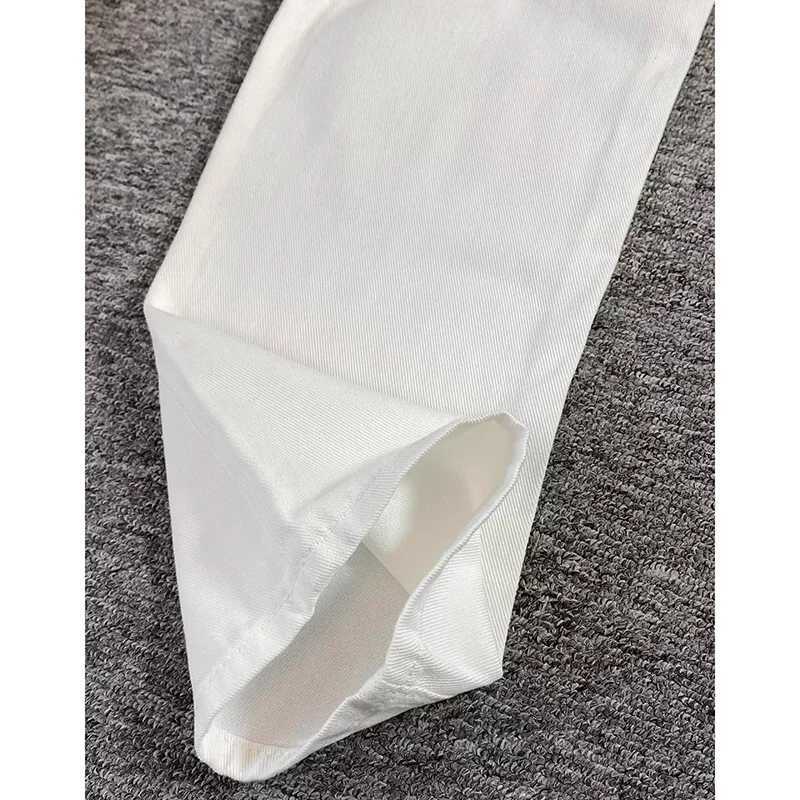 Female White Narrow Straight Leg Jeans Pants s Classic High Waist Denim Pants Lady Korean Fashion Casual Trousers M260317