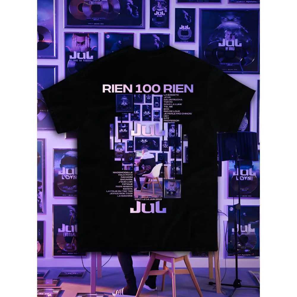 Cotton T-shirt Summer Clothes France Rapper Jul Nothing Men Women Short Sleeves Oversized Y2k Top Clothing Casual Unisex T-shirt M260317