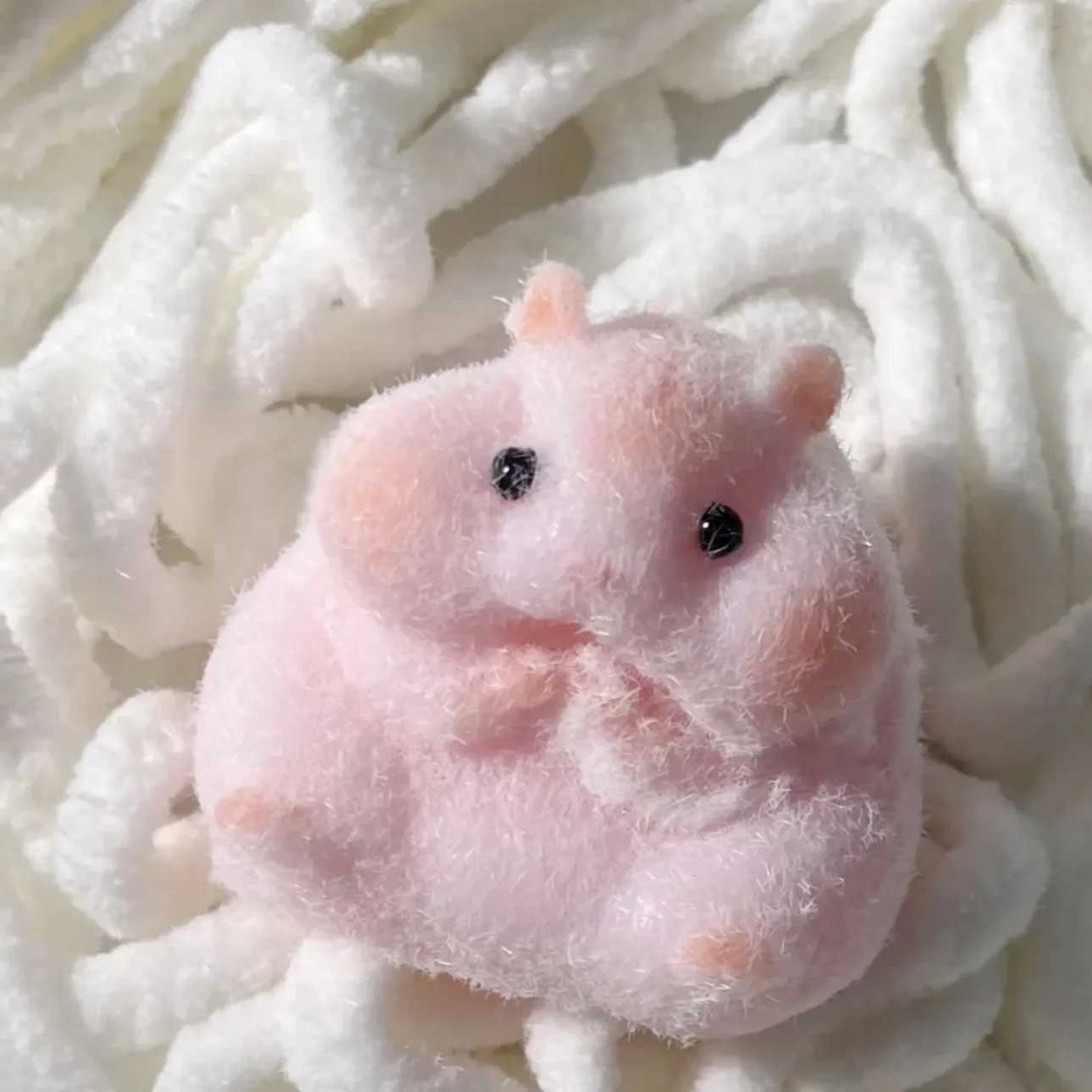 Hamster Taba Squishy Silicone Fuzzy Cute Hamster Animal Squishy Toy Mochi Toy Tabby Anti Stress Release Hand Relax Gift H260317