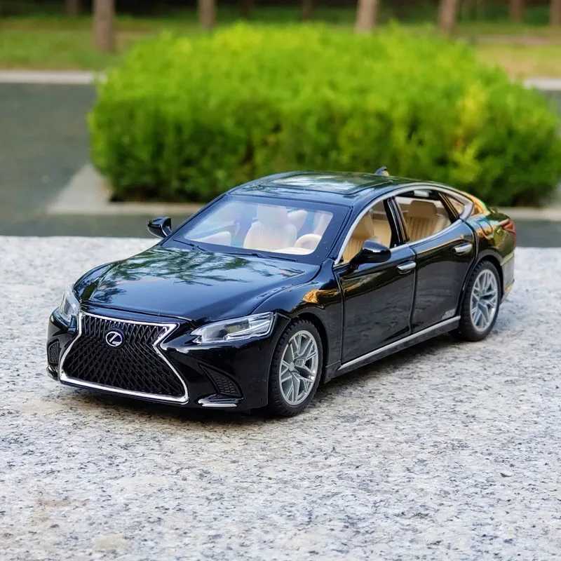 132 alloy die-cast LS500 car model simulation sound and light sedan childrens toys with base ornaments gift D260317