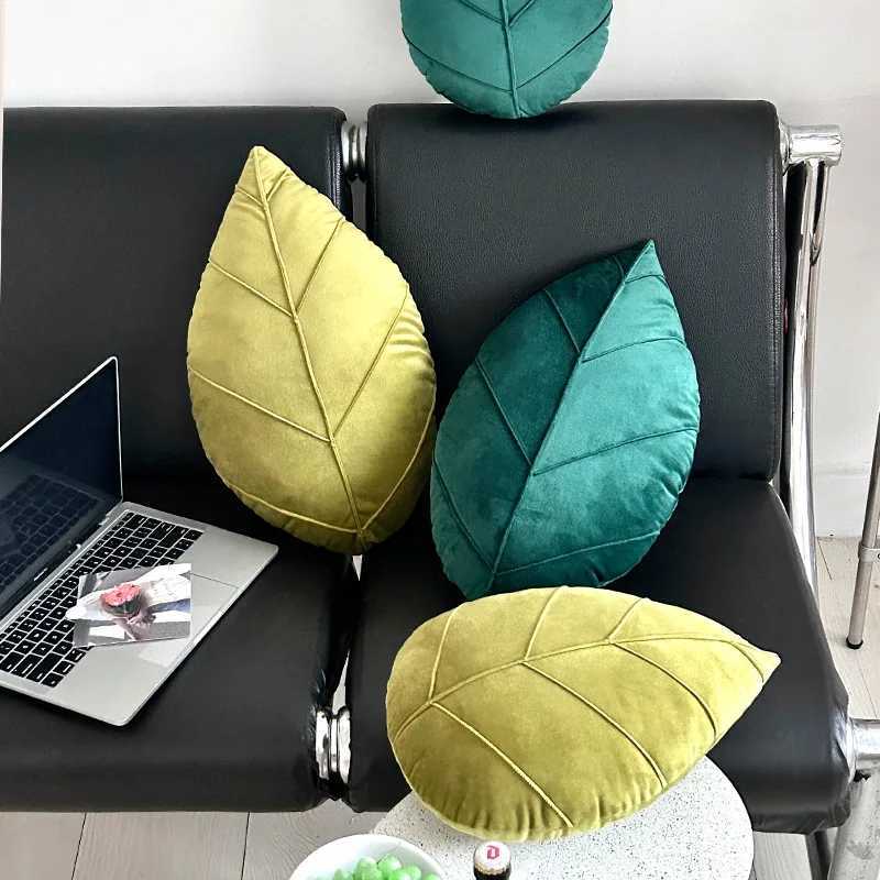 Explosions Creative Leaves Home Sofa Cushion Pillow Nordic Online Celebrity Popular Recliner Cushion Bed Pillow D260317