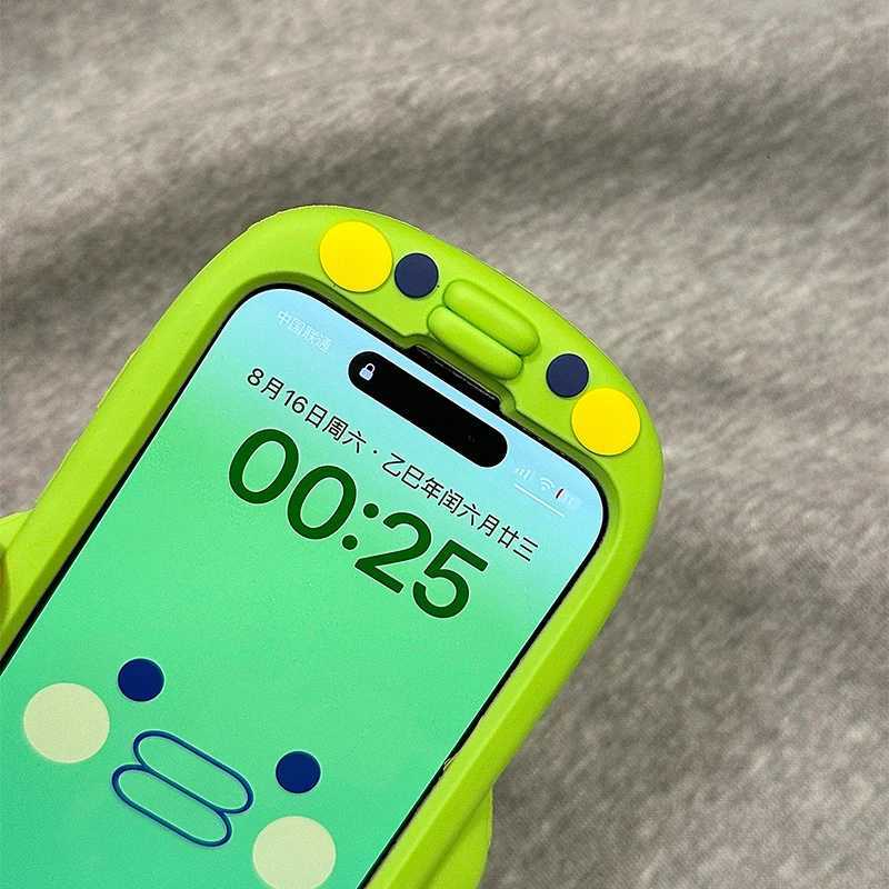Cute Tamagotchi Cartoon 3D Anti Fall Case for iPhone 17 Air 16 15 14 13 Pro Max Washable Dustproof Liquid Silicone Soft Cover C260314