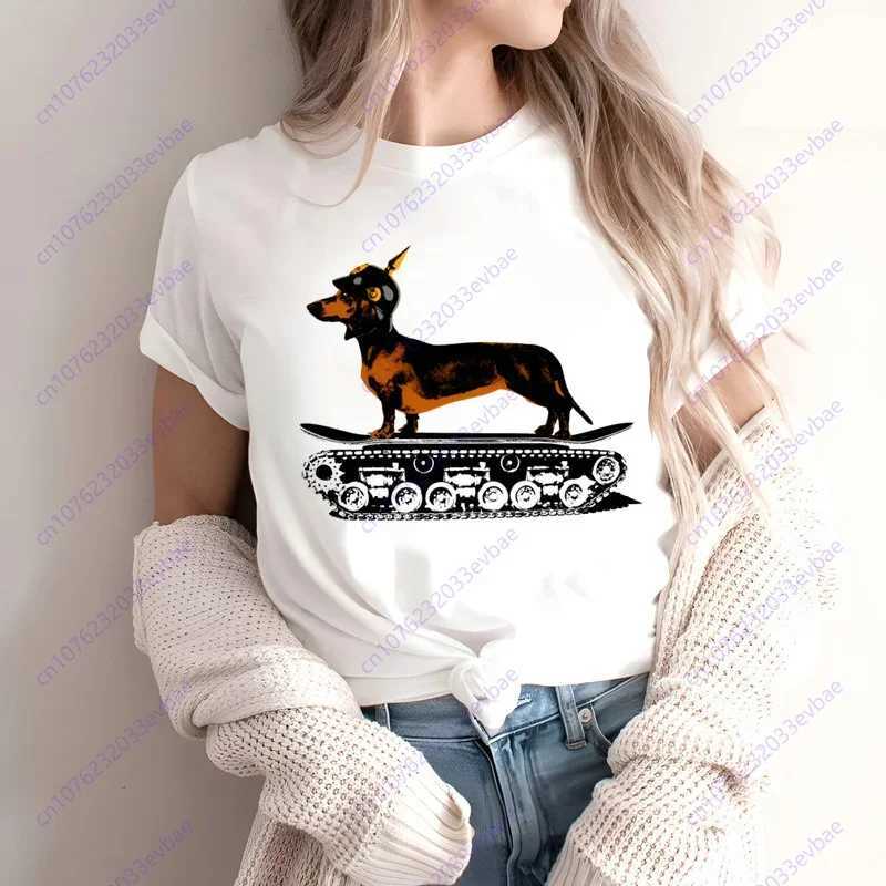 Dachshund Teckel Funny Cute Dog Animal T-Shirt Women Short Sleeve Summer Fashion Tshirt Casual Fashion Tee Shirt O-Neck Tops M260317