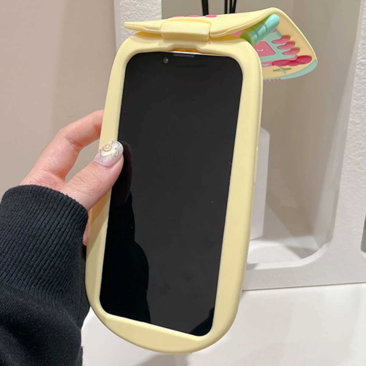 Cute 3D Bow Retro Flip Phone Mirrow Case For iPhone 16 15 14 Pro Max 13 12 11 Fl Coverage Soft Silicone or Back Co C260314