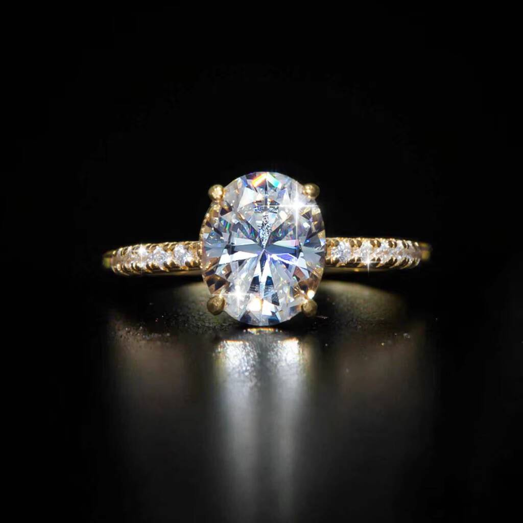 Telula 3CT Mossanite Jewelry VVS Moissanite Solitaire S925 Sterling Silver Moissanite Diamond Engagement Wedding Gold Ring