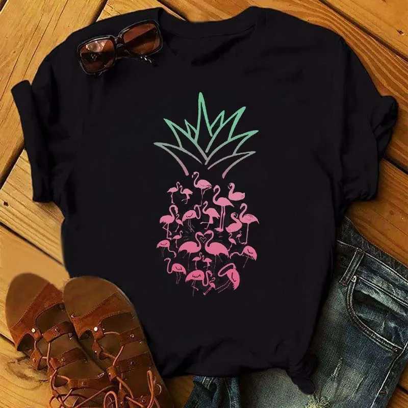 Maycaur Tee Women T-shirt Summer Short Sleeve Avocado Print Clothes Fashion Cartoon Fruit Graphic T Shirt Kawai Female Tops TEE M260317