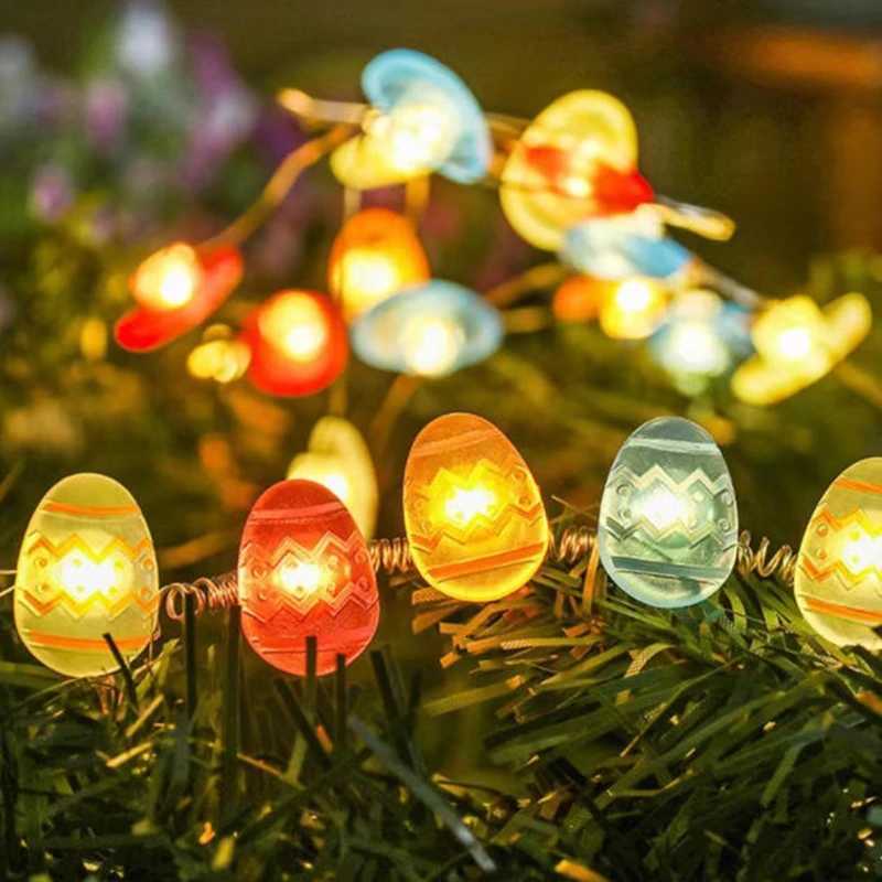2M 20LED Fairy Light Garland Easter Decorations Bunny Egg Rabbit String Lights Kids Gift Happy Easter Party Decoration Home 2026 H2603161