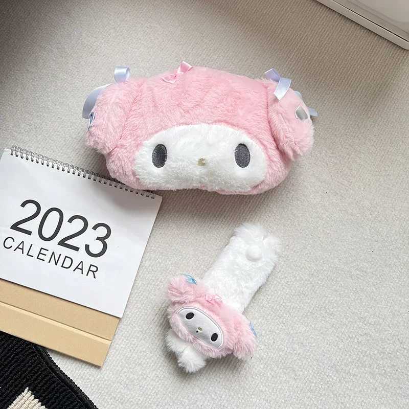 Comfortable My Melody Headrest Back Cushion Seat Belt Cover Soft Japanese Style Cuddly Pillow Lolita Car Decor Xmas Gifts Girl D260317