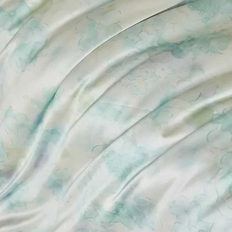New Flower Printed Cooling Bedding Set High Quality Ice Silky Comforter Cover Set Skin Friendly Summer Bedclothes for Adults D260317