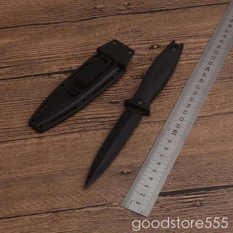KS 4007 Secret pocket knife Agent fixed blade knife Camping Pocket Knife 8Cr13Mov Blade ABS Handle couteau Outdoor Survival Tactical Hunting Utility K