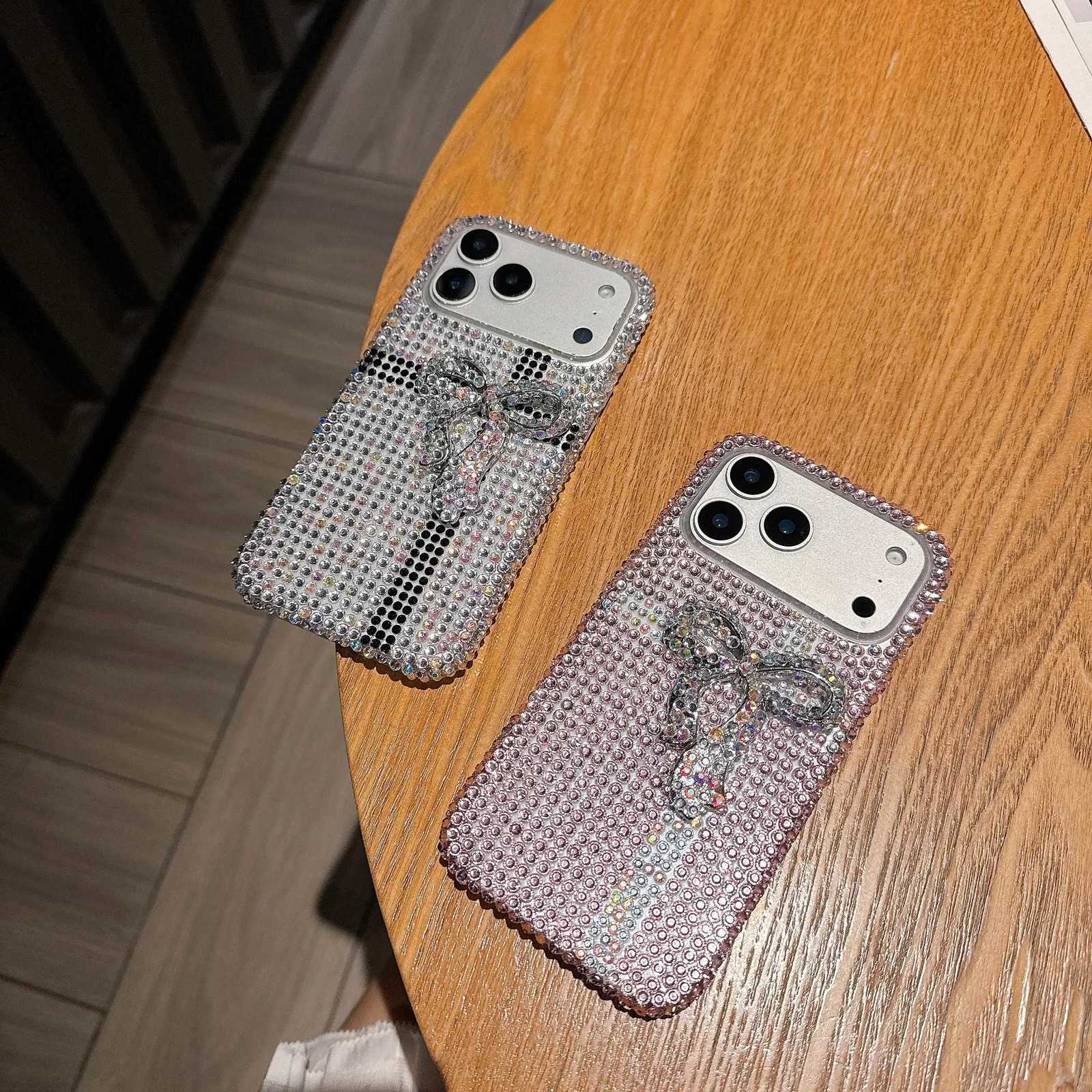 Luxury Bling Glitter diamond Phone Case For iPhone 17 16 15 14 13 Pro Max Sparkling diamond bow Shockproof Cover C260314