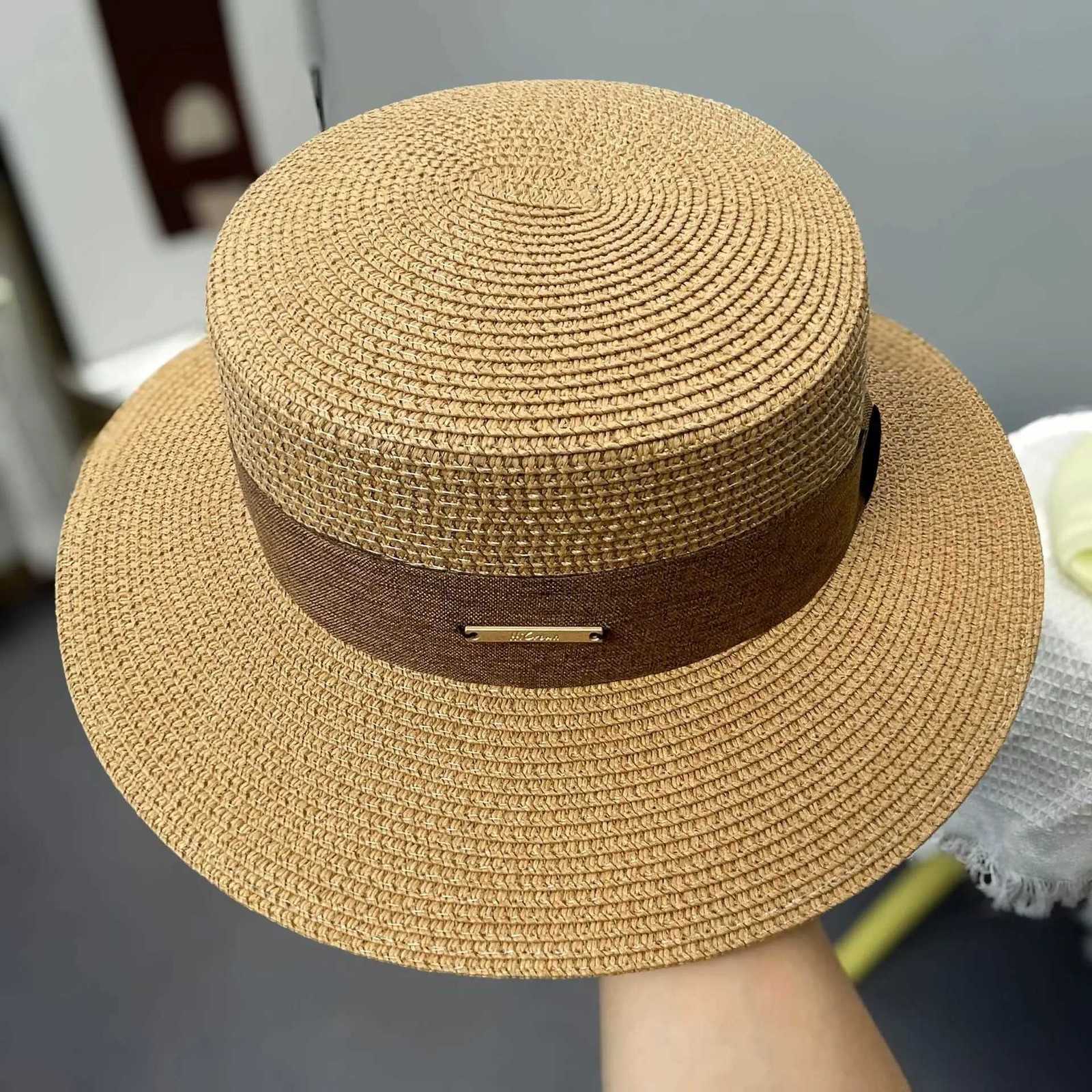 Luxury Straw Hat Women Men UPF 50 Flared Brim Sun Bucket Hat Summer Beach Vacation Foldable Boho Fashion 2025 H260317 - view 6