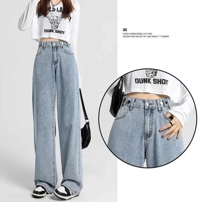 Hot Sale Female Vintage Straight Leg Jeans 2026 New s Solid Denim Trousers Women Fashion Designer Straight Leg Pants M260317