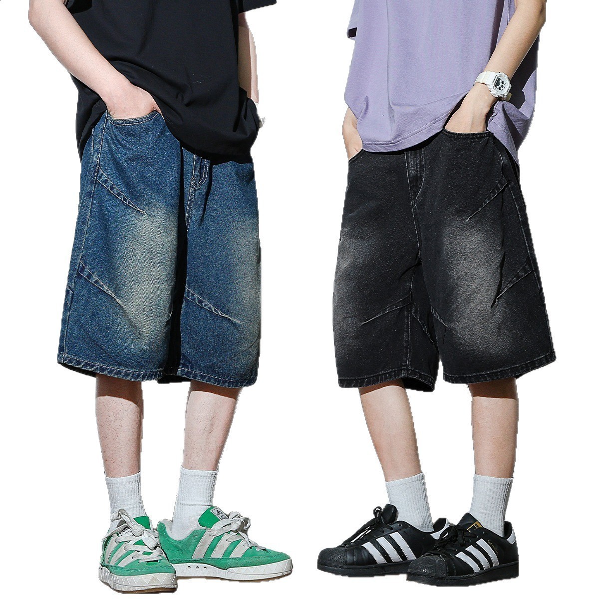 Embroidered Shorts Y2K Streetwear Man Woman Clothing Harajuku Hip Hop Baggy Denim Gym Shorts Gothic Summer Shorts 251215