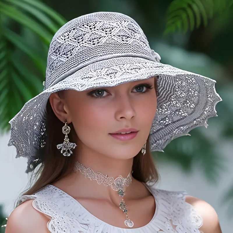 Korean Version New Straw Hat Summer Sun Hat Sun Protection Wave Sun Hat Beach Cool Hat Womens Hat Beach Hats H260317 - view 6