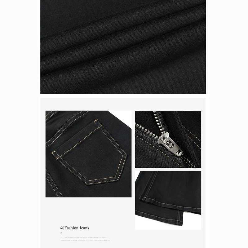 2025 Women Korean Solid Thin Jeans New Fashion s High Waist Straight Leg Pants Lady Chic Slim Fit Denim Trousers M260317