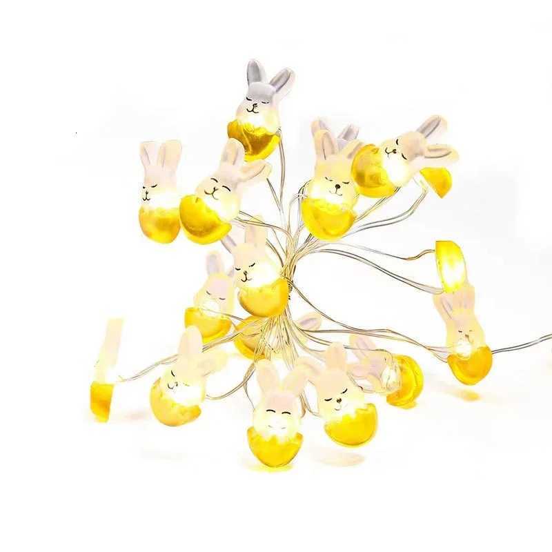 2M 20LED Easter Rabbit String Light Carrot Chick Eggs Fairy Light Garland Happy Easter Party Decoration For Home Kids Gift 2025 H260316