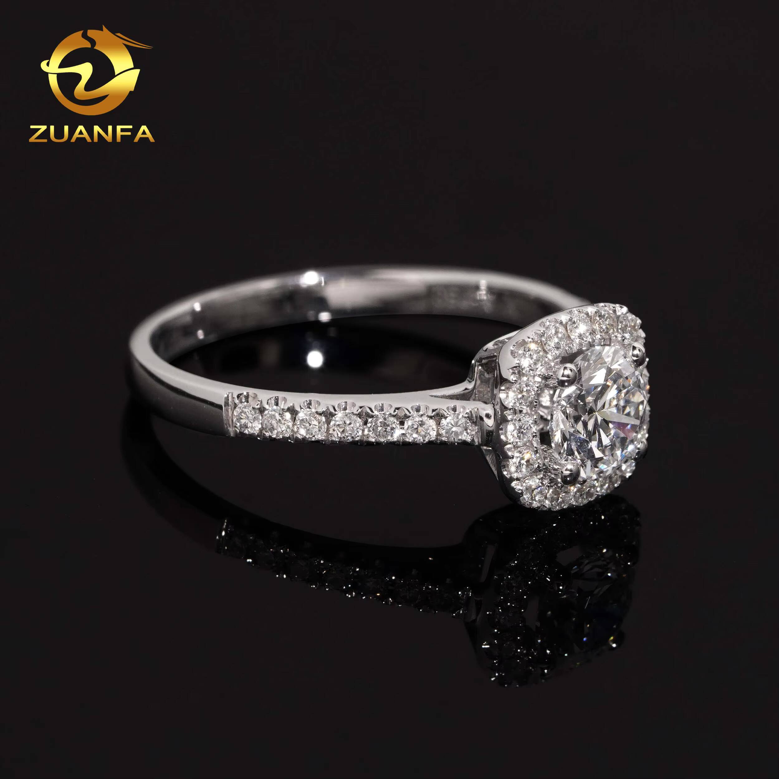 IGI Certificate Iced Out Diamond Engagement Ring for Women 18K Real Gold Women Fine Lab Grown Diamond Jewelry Wedding Ring