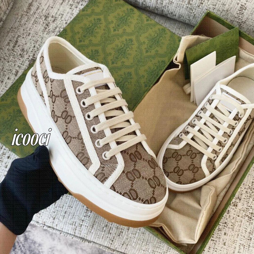 classic Designer shoe Italy low-cut 1977 Tennis Women Casual Shoes high top Letter High-quality Sneaker Beige Ebony Canvas Tennis Shoe Fabric Trims loafers 35-45
