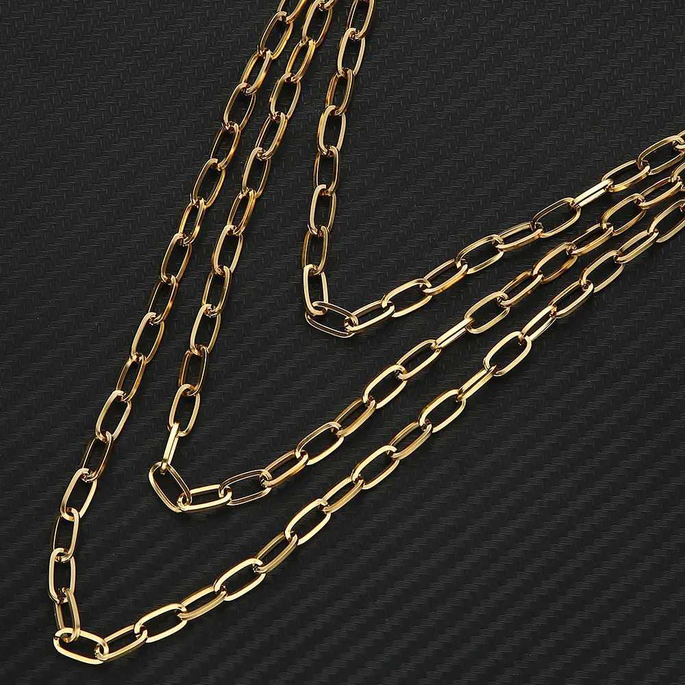 MinaMaMa Stainless Steel Paperclip Chain Waist Chain For Women Minimalist Beach Bikini Sexy Belly Chain Body Jewelry H260316 - view 6